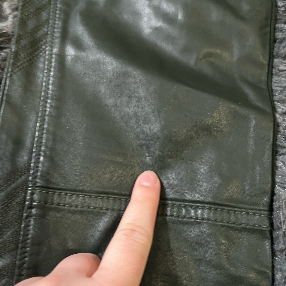 Pilcro and the letter‎ press green pleather front pants woman’s 32 - Picture 5 of 13